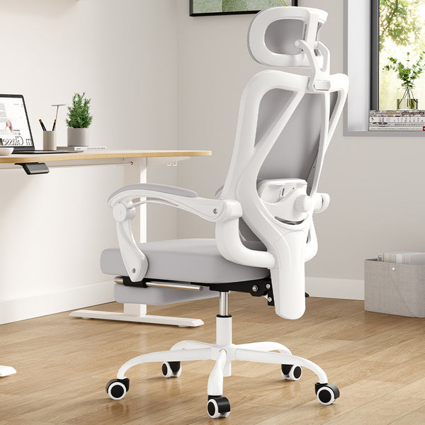 English Elm Ergonomic High-Back Office Chair With Adjustable Footrest & Lumbar Support For Comfort At Home & Work T3623P380934