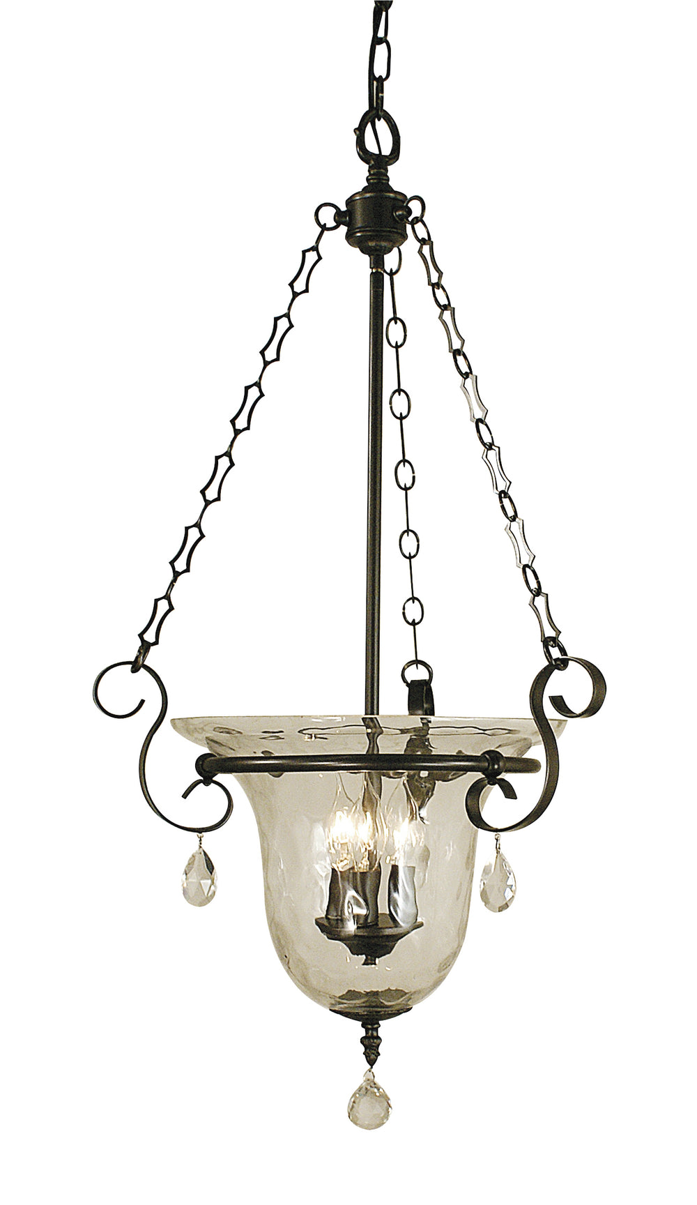 Framburg 3-light Elegant Carcassonne Foyer Chandelier With Crystal Accents - Made In The Usa For Your Home Mahogany Bronze Metal 2919 Mb