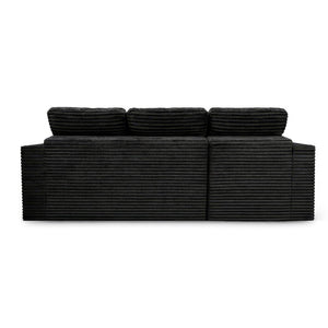 English Elm Modular Cloud Sectional with Ottoman Faux Fur Velvet Deep Foam Living Room Sofa W5502S00009