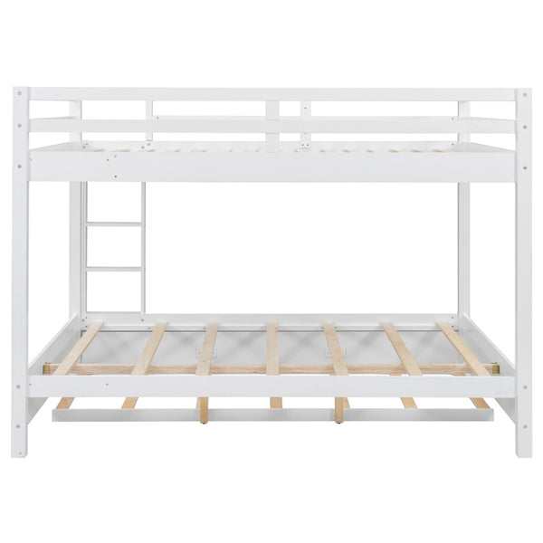 English Elm Wood Queen Size Bunk Bed With Trundle & Ladder – Stylish Space-Saving Solution For All Ages! N7090004008K-GIGA