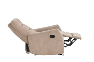 English Elm Paterson Microsuede Velvet Rocker Recliner Plush Swivel Chair for Living Room Beige B078P497898
