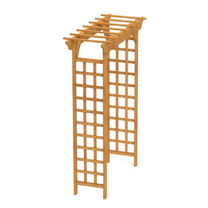 English Elm Wooden Garden Arch Solid Frame Backyard Trellis for Climbing Plants Wedding Ceremony W2640P225585