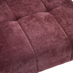 English Elm Modern Ergonomic Armchair with Generous Curved Armrests, Chenille Upholstery, 500lb Capacity, Cozy Lounge Seat WINE RED W395P380521