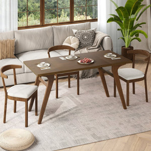 English Elm Transformer Solid Wood Convertible Table Adjustable Height Expandable Top for Small Spaces Walnut N735P406282D