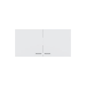English Elm Napoles 39" W Double Door Wall Cabinet White - Space-Saving Particle Board Storage for Kitchen Bath Laundry Garage B200P240265