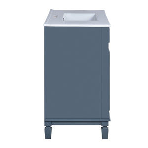 English Elm 36'' Modern Bathroom Vanity With Black Ceramic Sink, Soft-Closing Doors & Drawers, Stylish Storage N710P230231C