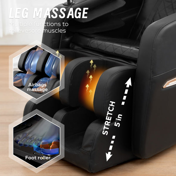English Elm Massage Chair Recliner With Zero Gravity, Full Body Air Pressure & Ergonomic Comfort For Relief W1875P300906