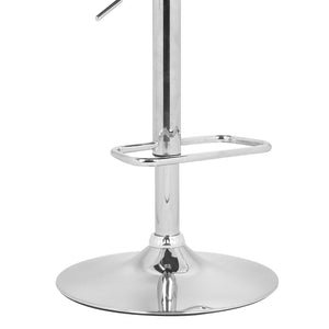 English Elm Aubrey Swivel Barstool Faux Leather Seat Walnut Accents Adjustable Chrome Pedestal B2736P464883