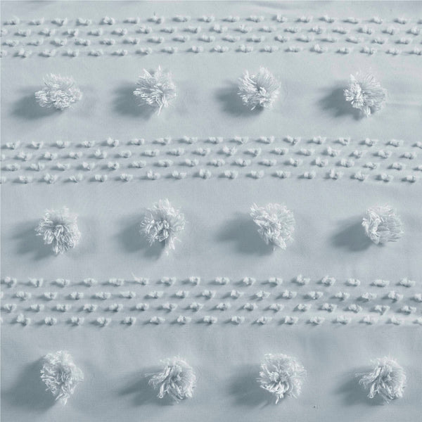 English Elm 2-Piece Twin/Twin XL Clip Jacquard Duvet Cover Set Blue – Antimicrobial, Soft Brushed Microfiber, Hidden Closure B035P408212