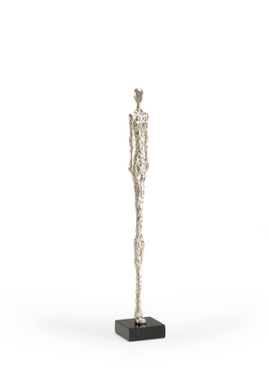 Wildwood Artemis Sculptural Accent — 26" Silver Cast-Alloy Figure With Giacometti-Inspired Elongated Silhouette 292630