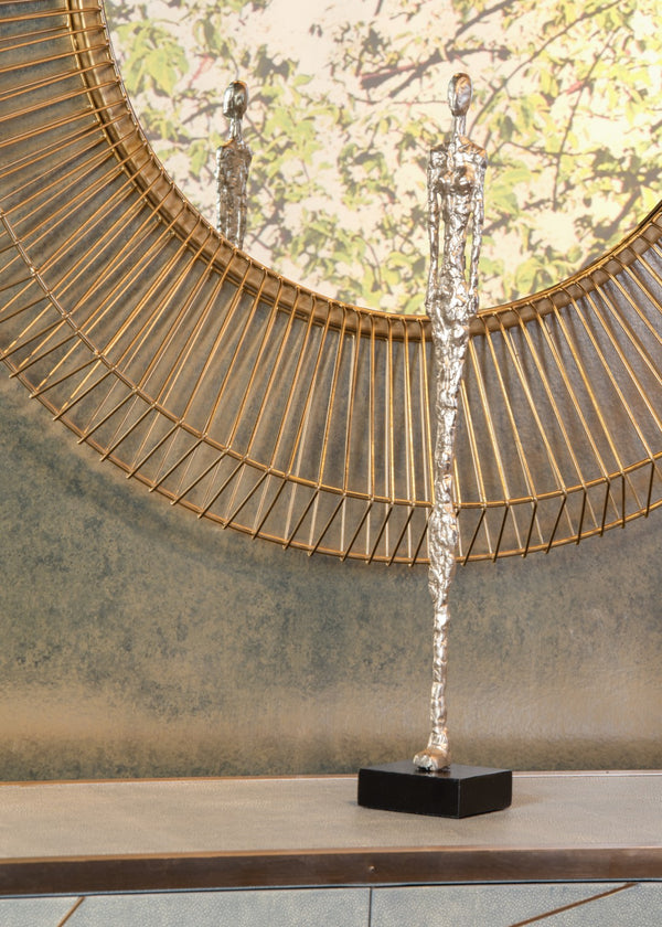 Wildwood Artemis Sculptural Accent — 26" Silver Cast-Alloy Figure With Giacometti-Inspired Elongated Silhouette 292630