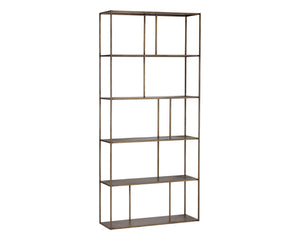 Sunpan Eiffel Bookcase - Stylish Iron Storage Solution for Living Spaces, Office, and Modern Decor Large - 35.5W x 12D x 76.75H