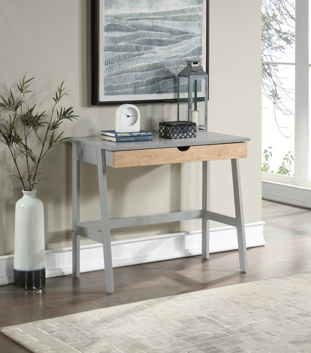 English Elm Hilton Two-tone Writing Desk with Full Extension Drawer for Home Office or Bedroom 29281-GYN
