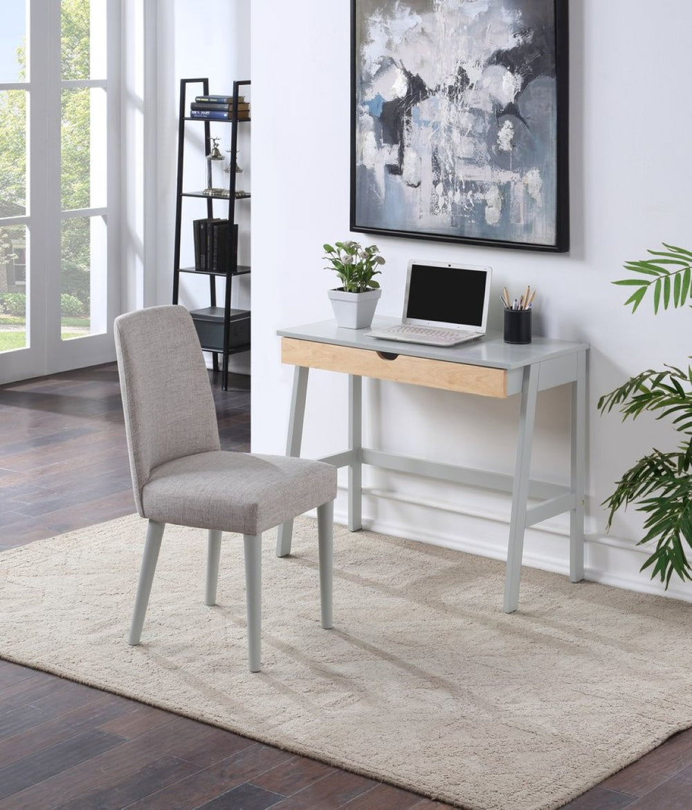 English Elm Hilton Two-tone Writing Desk with Full Extension Drawer for Home Office or Bedroom 29281-GYN