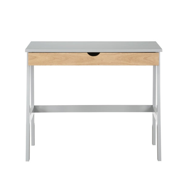 English Elm Hilton Two-tone Writing Desk with Full Extension Drawer for Home Office or Bedroom 29281-GYN