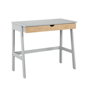 English Elm Hilton Two-tone Writing Desk with Full Extension Drawer for Home Office or Bedroom 29281-GYN
