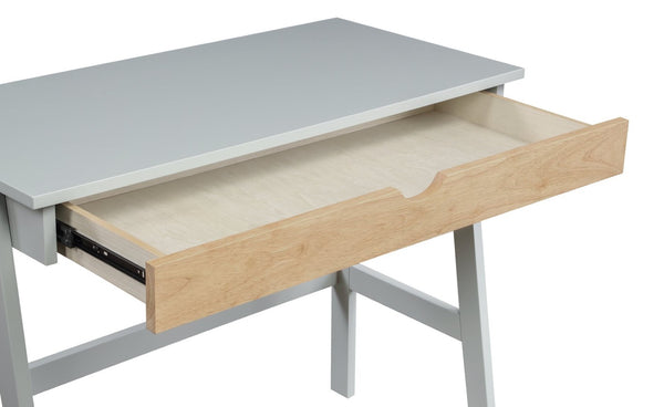 English Elm Hilton Two-tone Writing Desk with Full Extension Drawer for Home Office or Bedroom 29281-GYN