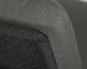 Sunpan Bari Lounge Chair - Timeless Outdoor Seating with Durable Teak and Weather-Resistant Design Charcoal / Gracebay Grey