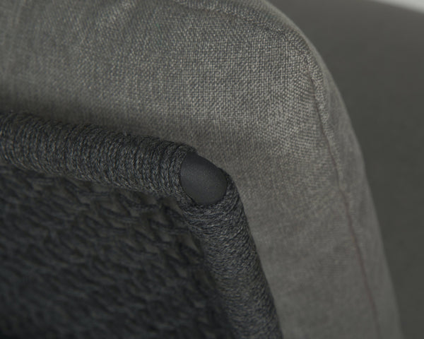 Sunpan Bari Lounge Chair - Timeless Outdoor Seating with Durable Teak and Weather-Resistant Design Charcoal / Gracebay Grey