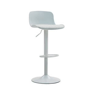 English Elm Bar Stools Set of 2 Adjustable Swivel Pu Leather Kitchen Island Seating with Back White W676P358683