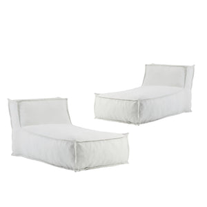 English Elm Christopher Knight Home® - Ramona Outdoor Bean Bag Lounge Chairs Set Of 2 - Weather-Resistant, Plush Foam For Ultimate Comfort N775P265560G-S2
