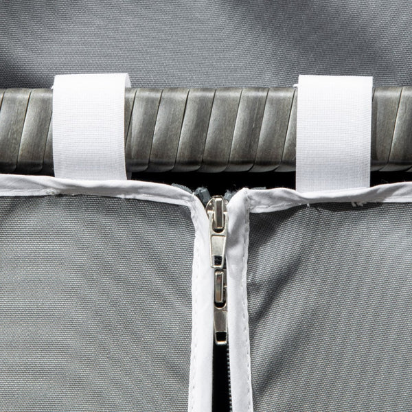 English Elm Outsunny Outdoor Towel Caddy With Canopy, Rolling Wicker Holder Rack For Poolside Storage & Style W2225P217541-GIGA