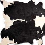 Homeroots Black And White Cowhide Animal Print Area Rug Black,White Cowhide 293172