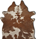 Homeroots 6' X 7' Brown And White Genuine Cowhide Area Rug Brown,White Cowhide 293173