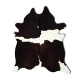 Homeroots 6' X 7' Brown And White Cowhide Area Rug Chocolate,White Cowhide 293174