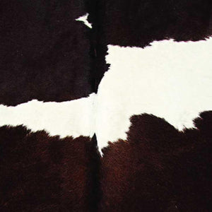 Homeroots 6' X 7' Brown And White Cowhide Area Rug Chocolate,White Cowhide 293174