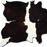 Homeroots 6' X 7' Brown And White Cowhide Area Rug Chocolate,White Cowhide 293174