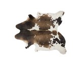 Homeroots 72" X 84" Taupe And White Cowhide - Rug Taupe,White Cowhide 293175