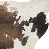 Homeroots 72" X 84" Taupe And White Cowhide - Rug Taupe,White Cowhide 293175