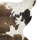 Homeroots 72" X 84" Taupe And White Cowhide - Rug Taupe,White Cowhide 293175