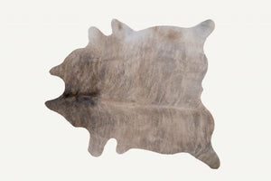 Homeroots 6' X 7' Light Taupe And Brown Exotic Cowhide  Rug  Cowhide 293177