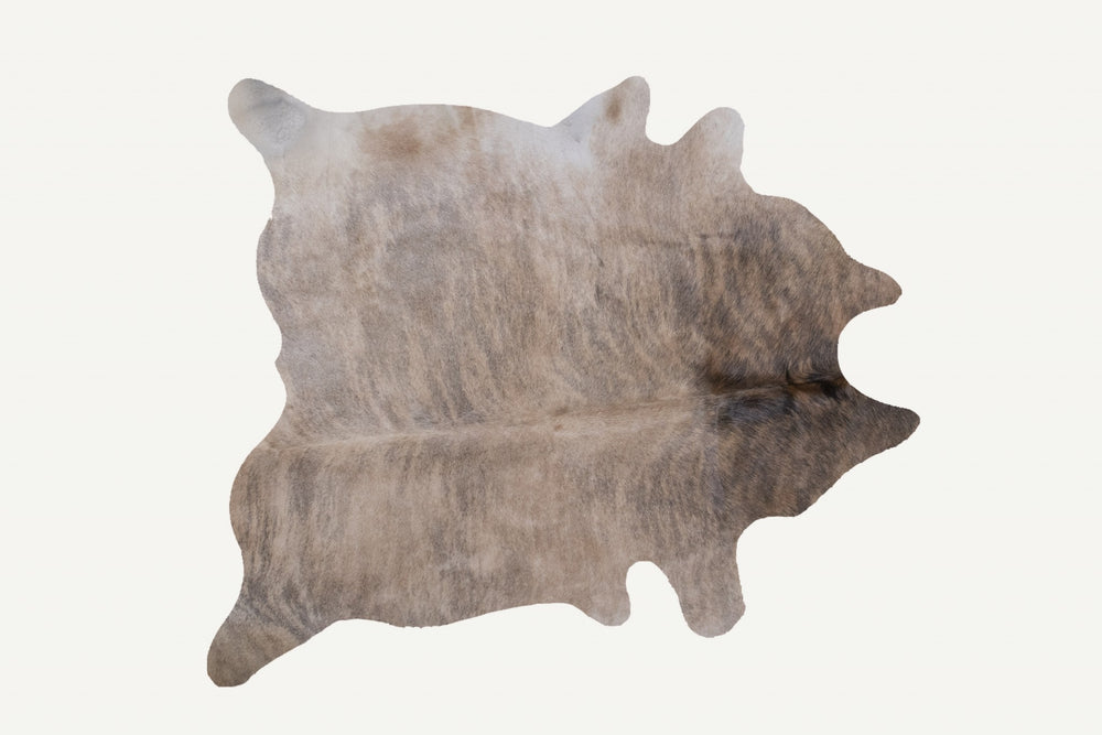 Homeroots 6' X 7' Light Taupe And Brown Exotic Cowhide  Rug  Cowhide 293177