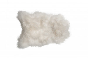 Homeroots 2' X 3' White Natural Wool Long-haired Sheepskin Area Rug  Genuine Sheepskin 293180