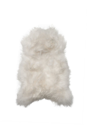Homeroots 2' X 3' White Natural Wool Long-haired Sheepskin Area Rug  Genuine Sheepskin 293180