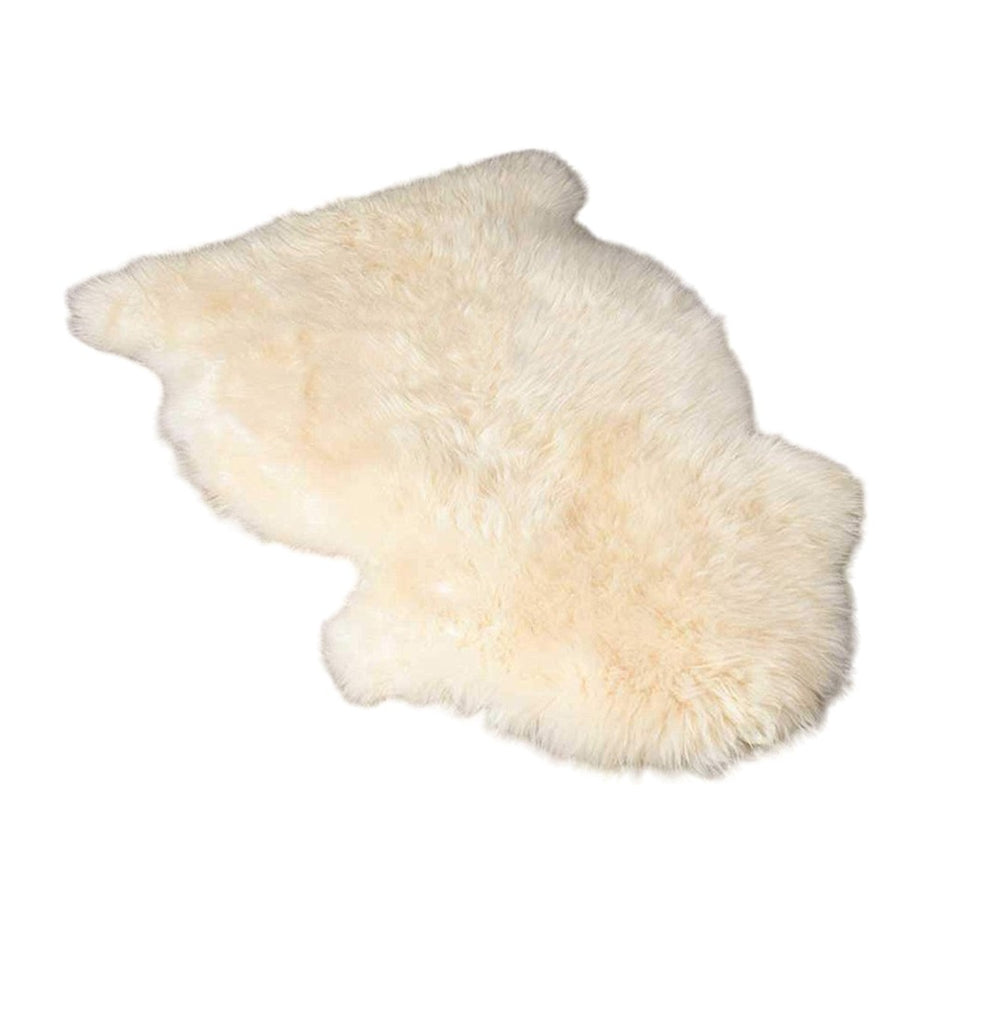 HomeRoots 2' X 3' White Animal Print Area Rug - Luxurious Sheepskin, Handcrafted, Unique Accent for Any Space 293181