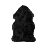 Homeroots 2' X 3' Black Shag Sheepskin Area Rug Black Genuine Sheepskin 293184