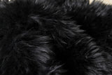 Homeroots 2' X 3' Black Shag Sheepskin Area Rug Black Genuine Sheepskin 293184