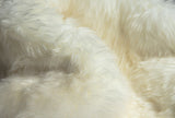 Homeroots 2' X 3' White Natural New Zealand Sheepskin Wool Area Rug Natural Genuine Sheepskin 293188