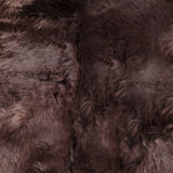 Homeroots Chocolate Animal Print Area Rug Chocolate Genuine Sheepskin 293190