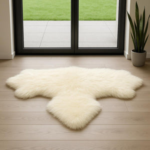 HomeRoots 6' Genuine Sheepskin Animal Print Shag Area Rug - Luxurious, Cozy, and Unique Accent for Any Space! 293193