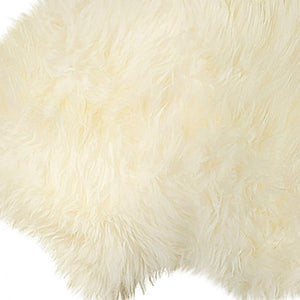 HomeRoots 6' Genuine Sheepskin Animal Print Shag Area Rug - Luxurious, Cozy, and Unique Accent for Any Space! 293193