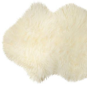 HomeRoots 6' Genuine Sheepskin Animal Print Shag Area Rug - Luxurious, Cozy, and Unique Accent for Any Space! 293193