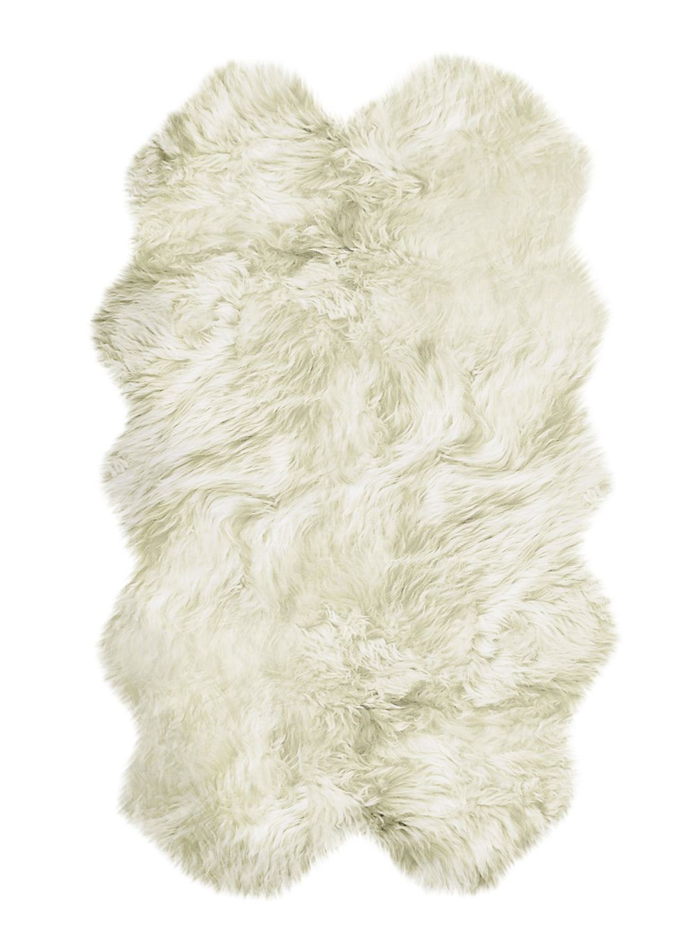Homeroots 4' X 6' Natural Flokati Genuine Sheepskin Area Rug  Genuine Sheepskin 293196