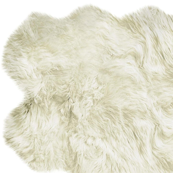 HomeRoots 4' X 6' Natural Genuine Sheepskin Handmade Area Rug – Luxurious, Cozy, Unique Decor for Any Room 293196