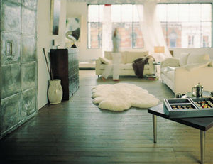 Homeroots 4' X 6' Natural Flokati Genuine Sheepskin Area Rug  Genuine Sheepskin 293196