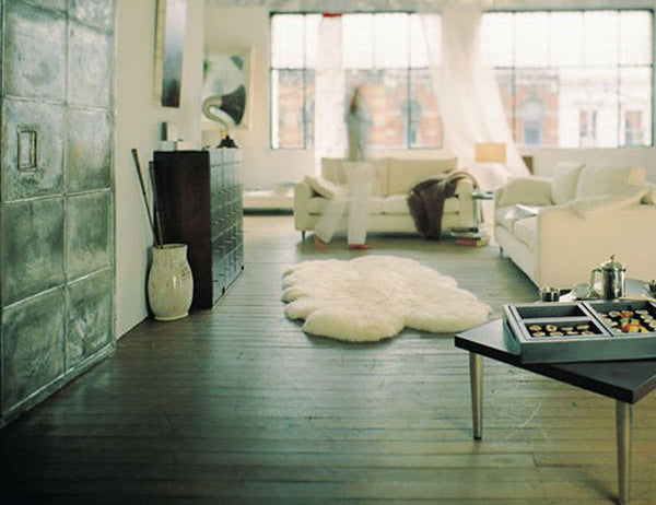 Homeroots 4' X 6' Natural Flokati Genuine Sheepskin Area Rug  Genuine Sheepskin 293196